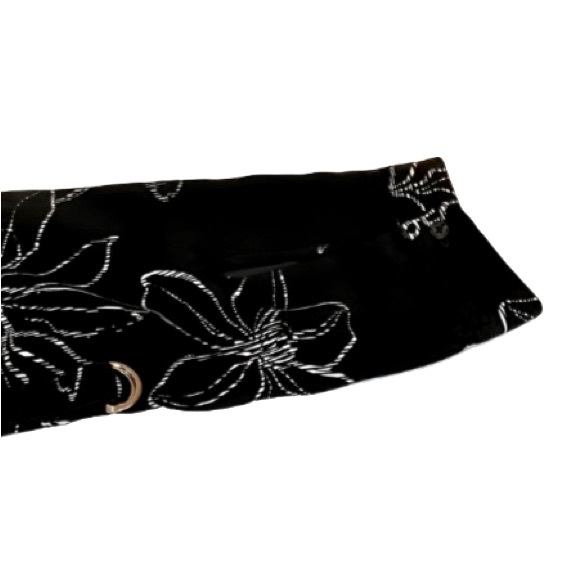 Apt. 9 Black & White Floral Pattern Long Sleeve Button Shirtdress - Size XL - Picture 5 of 9